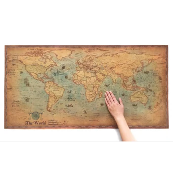 Derliaus Leidinys Plakatas Retro Pasaulio Pasaulio Žemėlapio Asmeninį Atlas Plakatas Dekoracija Office Mokyklos Žemėlapiai, Pasaulio Žemėlapis Ant Sienos
