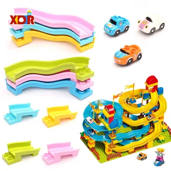 Didelis Dalelių Blokai Automobilių Kelio Aksesuarai Suderinama Su Duplos Marmuro Paleisti Plytų Priedai Žaislas, Skirtas Vaikų