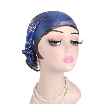 Didelis Gėlių Musulmonišką Hidžabą Šalikas Moterų Plaukų Slinkimas Beanie Kepurė Skullies Vėžio Chemo Bžūp Islamo Indijos Skrybėlę Padengti Galvą Skara Variklio Dangčio
