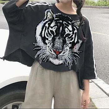 Didelis Tigras Vadovas Pleistrai China Ženklelis Pleistras Lipdukas Aplikacijos Siūti, T-marškinėliai, Striukės, Paltai