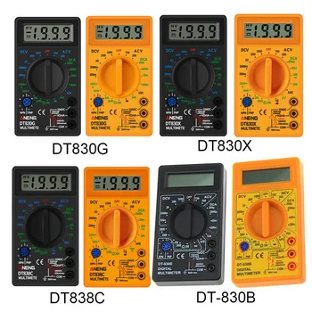 DIDIHOU Skaitmeninis Multimetras Voltmeter Ammeter Ohmmeter DC10V~1000V 10A 750V Srovės Testeris Bandymo LCD Ekranas DT830B
