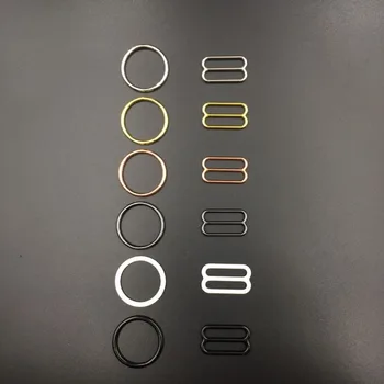 Didmeniniams 10 rinkiniai / daug (20 vnt.), liemenėlė žiedai ir slankmačiai dirželis reguliuojančios sagtys 6 spalvų apatiniai padarinių priedai