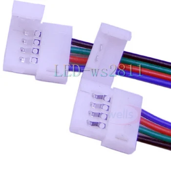 Didmeninė 1m LED RGB kabelis laido ilgintuvas LED 5050 RGB Juosta jungtis