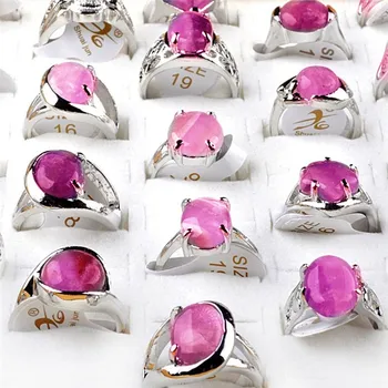 Didmeninė 5VNT/Daug Violetinė Crystal Žiedai Siųsti Atsitiktinai Mados Sumaišyti Dydis Moterų Rinkinys Žiedai Ant Pirštų Papuošalai