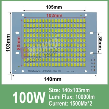 Didmeninė led floodling apšvietimo šaltinis, SMD5730 chip aliuminio pagrindo plokštė, Pilna galia 10W 20W 30W 50W 100W 150W už prožektorius