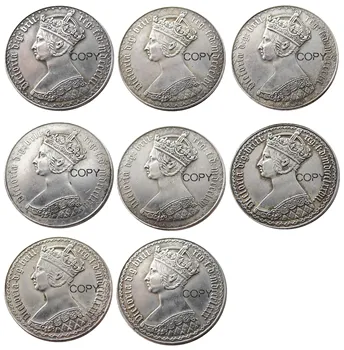 DIDŽIOSIOS BRITANIJOS Viktorija (1852-1881) 8PCS Datas Pasirinko 1 Florinas Sidabro Padengtą Kopijuoti Monetos