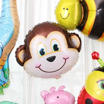 Dinozaurų šalis dekoro vaikai su gimtadieniu animacinių filmų gyvūnų aliuminio balionas stebuklingas biedronka baby shower papuošalai