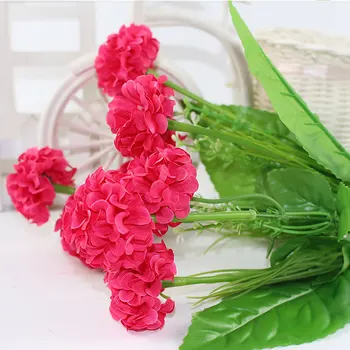 Dirbtiniai Augalai 6 Šakutės 9 Galvą Vestuvių Dirbtinis Bijūnai Hydrangea Gėlių Namuose Šalis, Gimtadienis, Valentino Diena Gėlių Dekoras