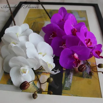 Dirbtinės Gėlės PU Nekilnojamojo Touch Drugelių Orchidėja, Naujas Namas Namo Vestuvių Šventė Apdailos Phalaenopsis 
