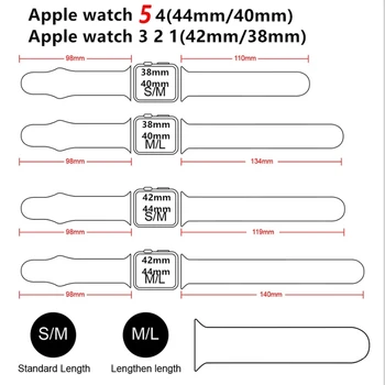 Dirželis Apple Žiūrėti silikono 38 / 40mm 42 / 44mm apyrankė 
