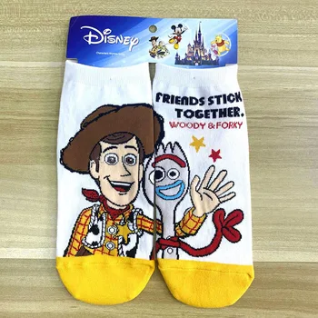 Disney 1 vnt animacinių filmų kojinės animacinių filmų Mickey, Donald Duck Elsa Anna moterų suaugusiųjų kojinių mezgimas medvilnės patogiai moterų kojinės
