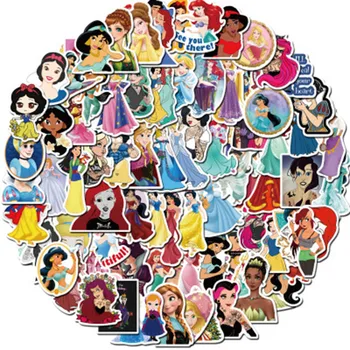 Disney 100vnt animacinių filmų princesė serijos grafiti Vandeniui Riedlentė Lipdukas Asmeninį Lagaminą Grafiti Lipdukas Rinkinys