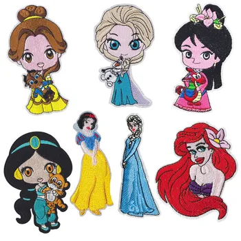 Disney Elsa Gražuolė Princesė Siuvinėjimo Pleistrai Vaikų Drabužių 