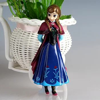 Disney Princesė animacinių filmų modelis Užšaldyti tortas automobilių apdailos mergina dovana lėlės žaislas Elsa figūrėlės miniatiūros vaikams, suvenyrų