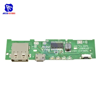 Diymore 18650 Baterijos Kroviklis PCB Lenta 5V 2A Mobiliojo Telefono USB Micro USB Power Bank LED Indikatorius Valdybos Modulis 