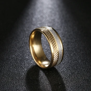 DOTIFI 316L Nerūdijančio Plieno Žiedai Moterims Pusė Sidabro Spalvos Matinio Dalyvavimas Vestuvių Žiedas Papuošalai