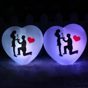 Dovanų Valentino Dieną Romantiška Staigmena Organizuoti Spalva Keičiasi Mini Dekoro Meilužis Vestuvių Širdies Formos Naktį Šviesos Diodų (Led) Siūlyti