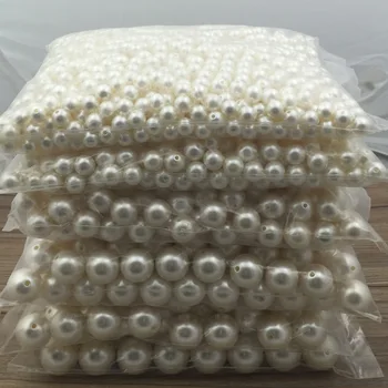 Dramblio kaulo balta 3mm 1000pcs ABS Perlų apvalių Rutuliukų Perlai etapas - 