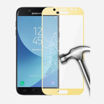 Dreamysow Mėlynos Spalvos Stiklo Samsung Galaxy J730 J530 J3 Skyrius A5 A3 A7 2017 Visiškai Padengti Grūdinto Stiklo Kokybės Screen Protector Filmas