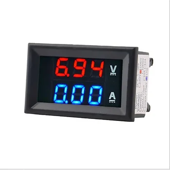 Dual Digital Voltmeter DC 0-100V 10A Dviguba LED Digital Voltmeter Ammeter Įtampos AMP Galios 0.28