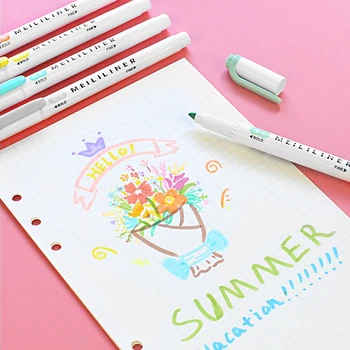 Dukart galvą, vandens pagrindo spalva rašikliai studentų žymekliai office šviesios spalvos žymekliai studentų rašikliai mokyklos dailės reikmenys