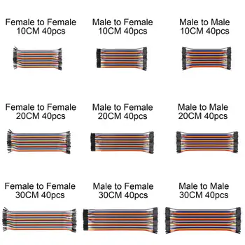 Dupont Linija 10CM/20CM/30CM homoseksualūs Vyrai / Male, kad Moterys / Female Moterų Jumper Wire 