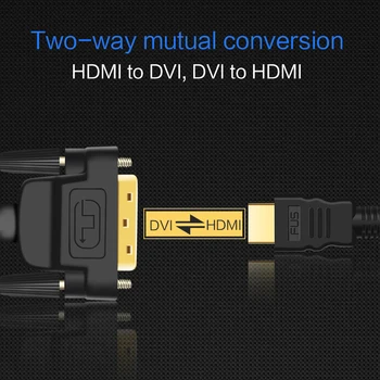 DVI Kabelis, HDMI į DVI Kabelis, 24+1 pin adapteris Kabeliai, 3D LCD DVD HDTV XBOX Didelės spartos DVI hdmi kabelis 1/2/3M HDMI Adapterio Kabelis
