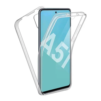 Dvipusis gelio TPU silikono + KOMPIUTERIO apsauga 360 ° ultra plonas kietas hard case for Samsung Galaxy A51 (5G) 6.5