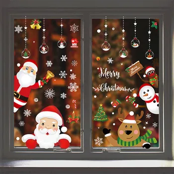 Dvipusis Statinio Langų Lipdukai Kalėdų Dekoro Lango Stiklo Lipdukai Kalėdų Lipdukai Namų Dekoracijos, Sienų Lipdukai