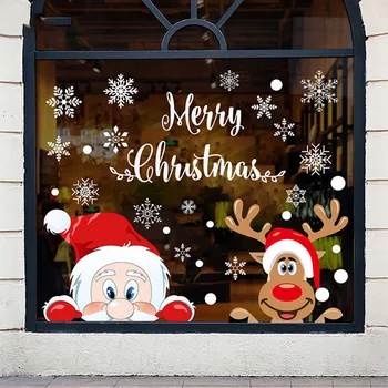 Dvipusis Statinio Langų Lipdukai Kalėdų Dekoro Lango Stiklo Lipdukai Kalėdų Lipdukai Namų Dekoracijos, Sienų Lipdukai
