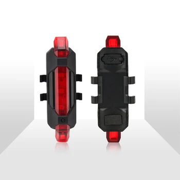 Dviračio Šviesos Vandeniui Galiniai Šviesos 5LED Automobilių Žibintai USB Įkrovimo Kalnų Dviratį Dviračiu Šviesos Taillamp Įspėjamoji Lemputė