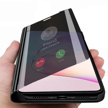 Dėl samsung note 10 lite Atveju, Smart Veidrodis, Flip Case For samsung Galaxy note 10 plius note10 šviesos knyga, telefono Dangtelį fundas coque
