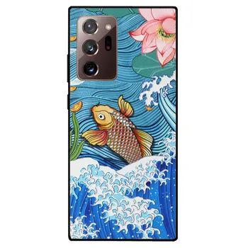 Dėl Samsung Note 20 Ultra Atveju 3D Kietas Įspausti Silikono Telefono Dangtelis Skirtas Samsung Galaxy Note 20 / S20 Plus Ultra Atveju, Minkštas Note20
