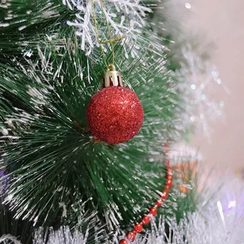 Džiaugsmas-enlife Kalėdų eglutė kamuolys kabo medžio apdaila metalo kalėdų kamuolys spalvinga Kalėdų vakarėlį baldų 24 vnt./1 set