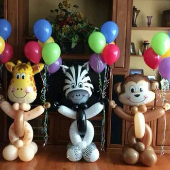 Džiunglių gyvūnų balionas nustatyti gimtadienio dekoracijos vaikams zoo Safari gyvūnų balionai džiunglių šalis dekoro prekes