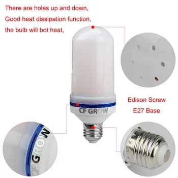 E26 E27 LED Liepsnos Poveikio, Gaisro Lemputės SMD2835 Mirgėjimas Emuliacija 1 ir 4 Rūšių LED Liepsna Lempa E14 1200K~1400K AC85V~265V