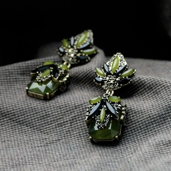 E78 baudos juvelyrikos mados juosvas žalias perlas pakabukas stud auskarai moterims stud auskarai vasaros stiliaus žalias Perlas
