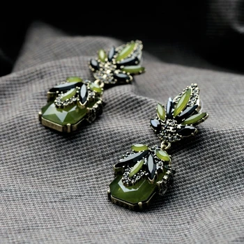 E78 baudos juvelyrikos mados juosvas žalias perlas pakabukas stud auskarai moterims stud auskarai vasaros stiliaus žalias Perlas