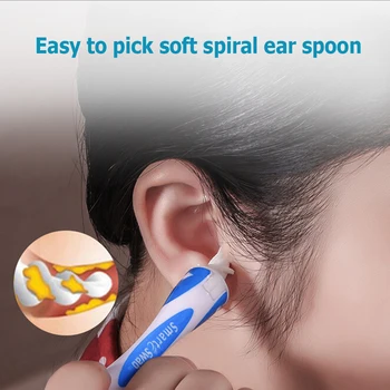 Ear Cleaner-16 Pakeitimo Patarimai Earpick Lengva Ausų Vaško Valiklis Spiralės Ausų Sierą Švaresnis Sveikatos Ear Cleaner Klausos Ausies Priežiūros Priemonės