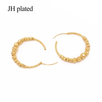 Earings 24k aukso spalvos, didelis, apvalios hoopas auskarai pircing aukso auskarai, auskarų accesories moterų/mergaičių papuošalas papuošalai, dovanos