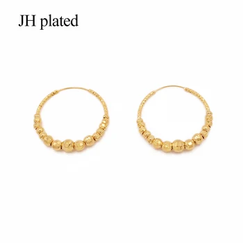 Earings 24k aukso spalvos, didelis, apvalios hoopas auskarai pircing aukso auskarai, auskarų accesories moterų/mergaičių papuošalas papuošalai, dovanos