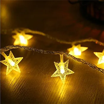 ECLH 3M 20 Led Žvaigždės Formos LED Pasakų String Žibintai Kūdikių Namų Dekoro Apšvietimo, Kalėdų, Vestuvių Šventės atributas Apdaila