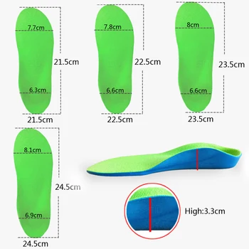 EiD 3D vaikams, vaikų ortopedinių vidpadžių batai plokščios pėdos Arkos Paramą, vidpadis už XO-Kojos vaikas Orthotic Vidpadžiai, Pėdų Priežiūros