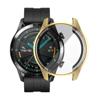 Electroplate TPU Žiūrėti Atveju Visiškai Padengti Ekrano apsaugos Huawei Žiūrėti GT 2 46mm 42mm Smart Watch Priedai