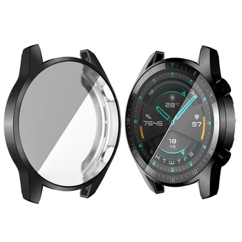 Electroplate TPU Žiūrėti Atveju Visiškai Padengti Ekrano apsaugos Huawei Žiūrėti GT 2 46mm 42mm Smart Watch Priedai