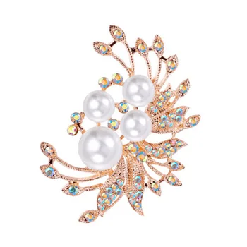 Elegantiškas Menas Imituojamas Pearl Gėlių Segė Pin Aksesuarų Mados Dalyvavimas Vestuvių Papuošalai Moterims