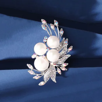 Elegantiškas Menas Imituojamas Pearl Gėlių Segė Pin Aksesuarų Mados Dalyvavimas Vestuvių Papuošalai Moterims