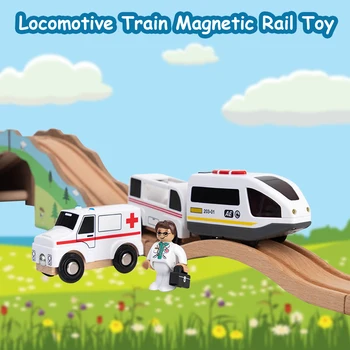 Elektrinis Traukinys Automotrisių Žaislas Saugus Magnetinio Lokomotyvų Rinkinys Vaikams, vaikams, Dovanos, Žaidimai, Žaislai Elektrinio Traukinio Automotrisių Žaislas Saugus