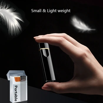 Elektros Laidus Cigarečių Žiebtuvėlių, USB Įkrovimo Lengvesni-Ultra Plonas Vėjo Ugnis Elektros Lengvesni Aukštos Kokybės Rūkymas Accessories