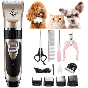 Elektros Šunų Plaukų Žoliapjovės naminių Gyvūnėlių Plaukų Clipper Mažai triukšmo Įkrovimo Kačių Plaukų Valiklis USB Įkrovimo Viliojimo Plaukų Pjovimo Staklės